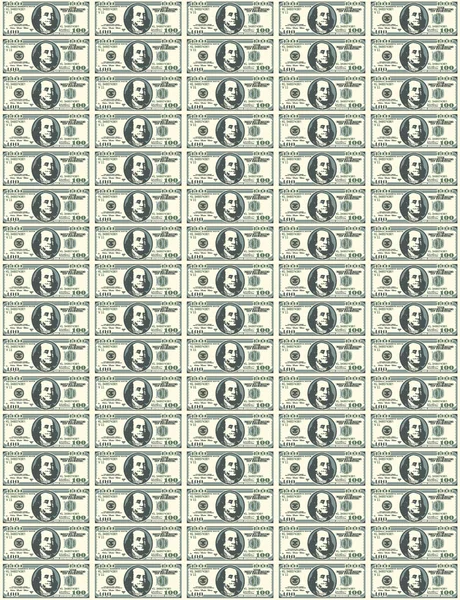 Contexte de billets de cent dollars — Photo
