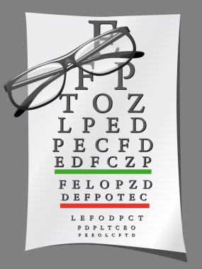göz grafik ve gözlük illüstrasyon
