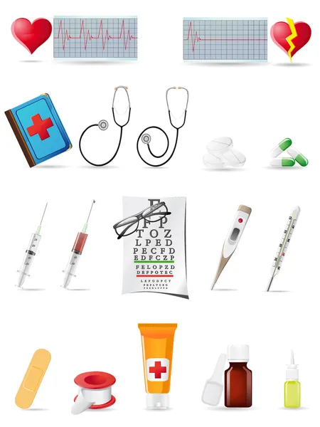 Icona set medico — Foto Stock