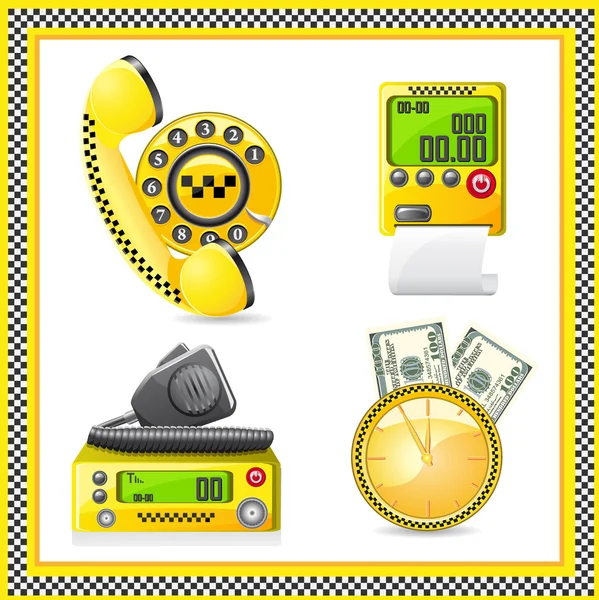 Icons Symbols Taxi Illustration — Stock Photo, Image