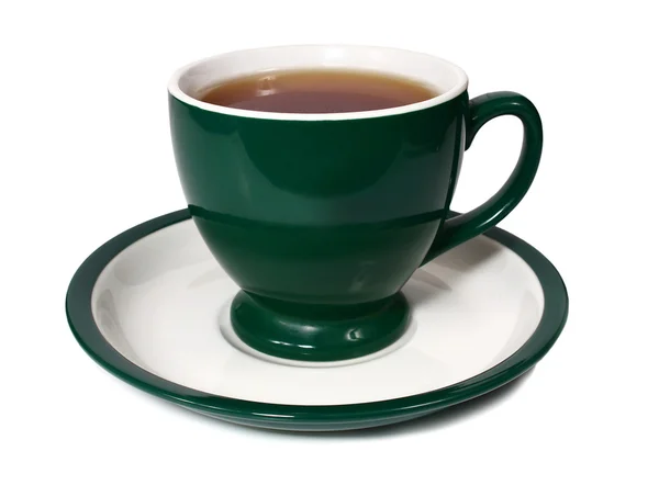 Beyaz Arka Planda Izole Edilmiş Bir Fincan Çay — Stok fotoğraf
