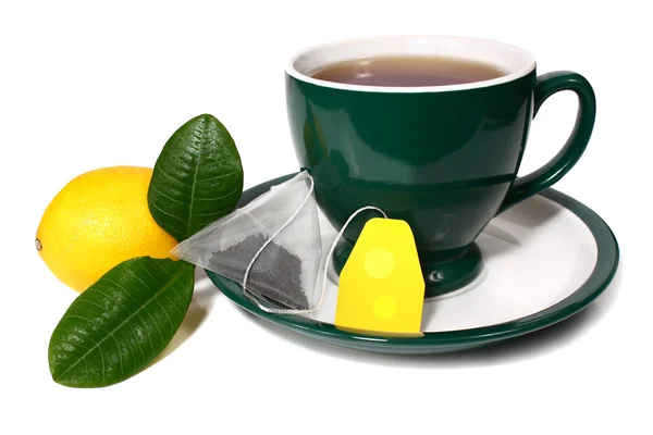 Tasse de thé et citron — Photo