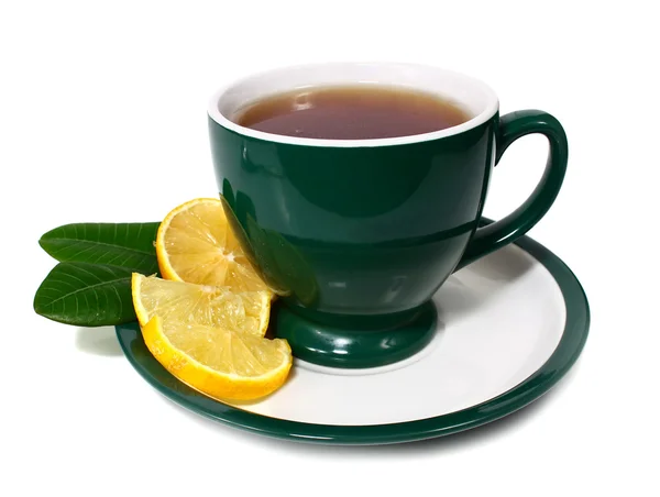 Taza de té y limón — Foto de Stock