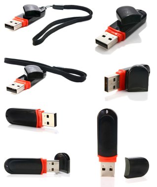 usb flash diski beyaz arkaplanda izole edildi