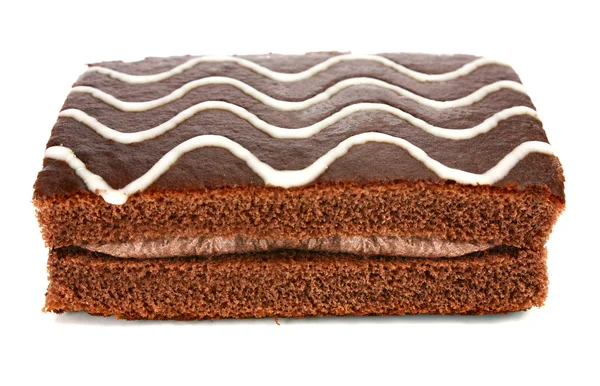 Chocolate pastry with cream — Stock Photo, Image