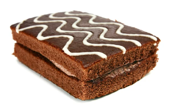 Chocolate Pastry Cream Isolated White Background — Stock Photo, Image