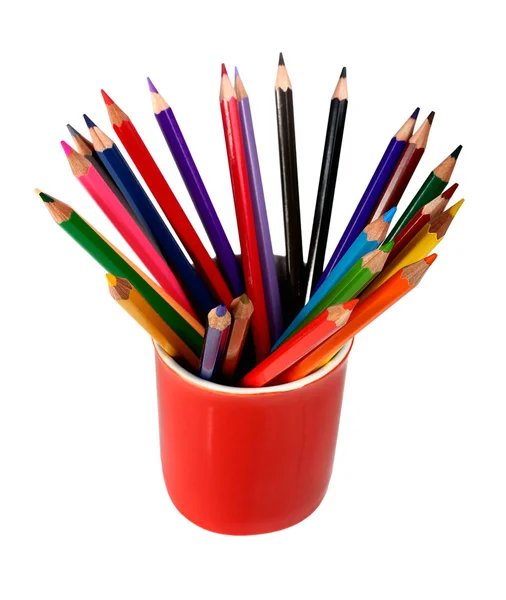 Кольорові олівці, кольорові олівці — стокове фото