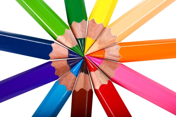 Kleurpotloden gekleurd potloden — Stockfoto