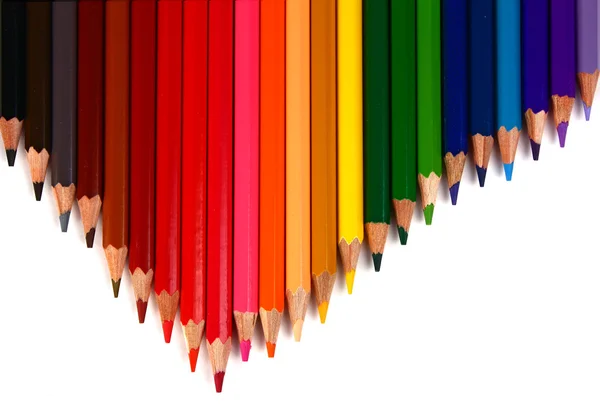 Кольорові олівці, кольорові олівці — стокове фото