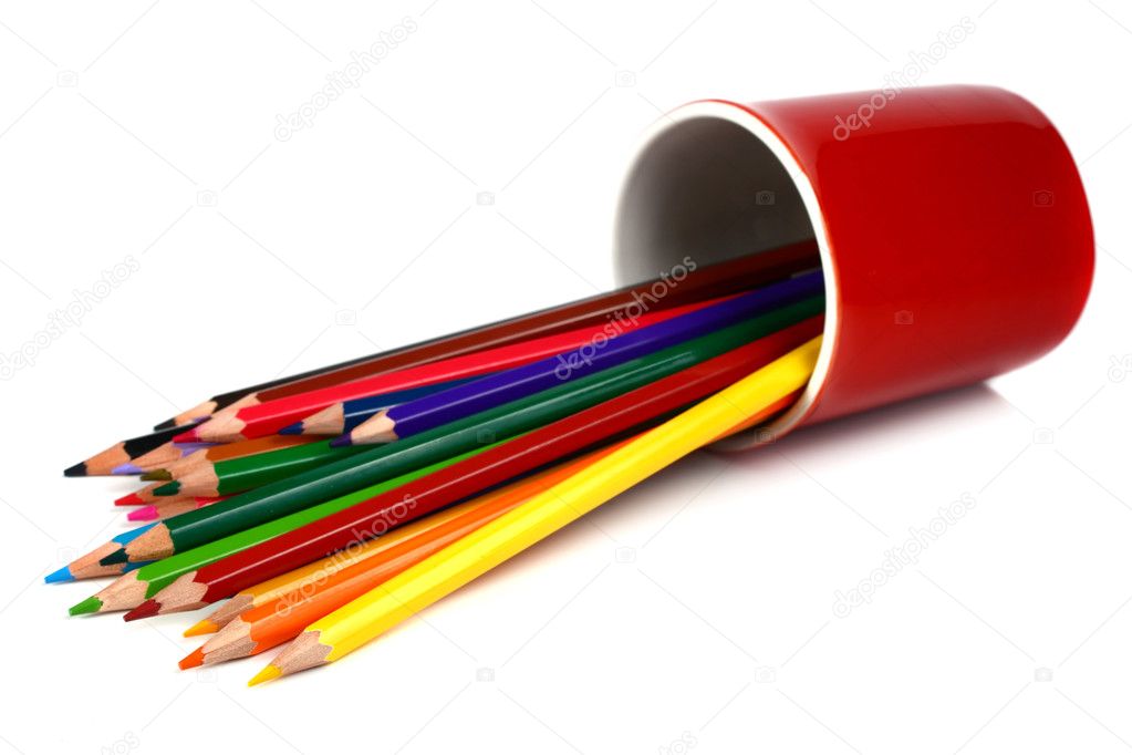 Crayons coloured pencils