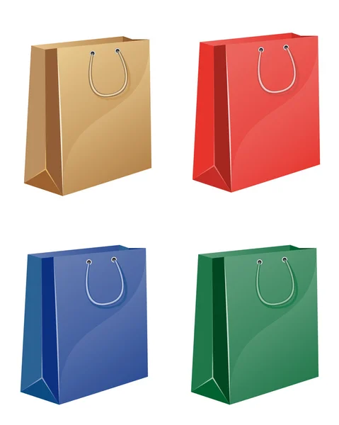 Renkli alışveriş çantası — Stok Vektör