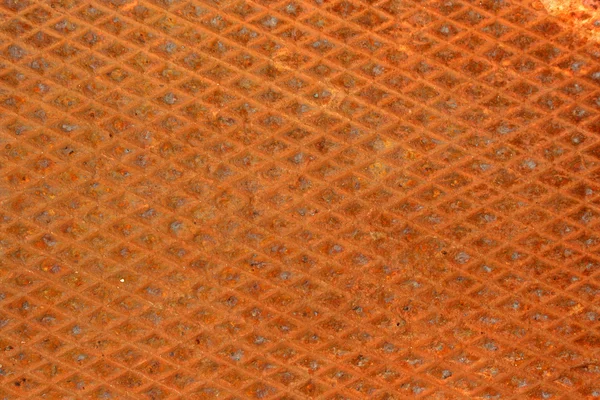 Rusty diamondplate textura de fundo — Fotografia de Stock
