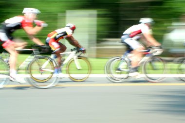 Blurred motion bicycle race clipart