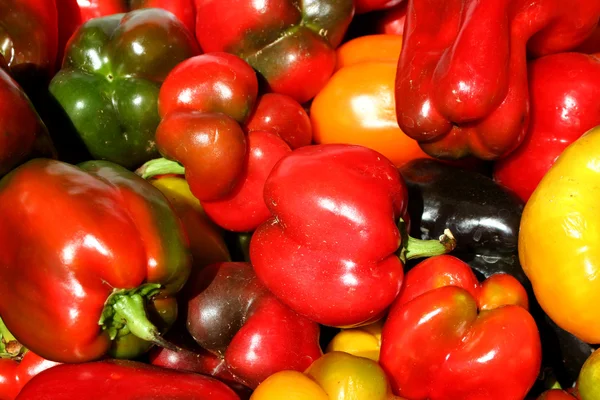 Rode peppers achtergrond — Stockfoto