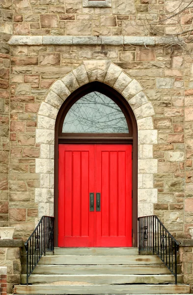 Red church door — Stock Photo, Image