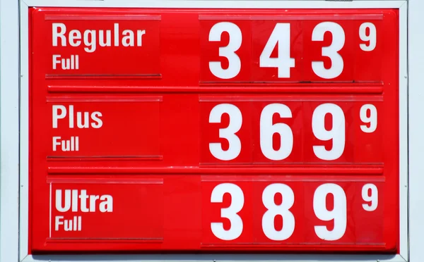 High Gas prices signs — Stock Photo, Image