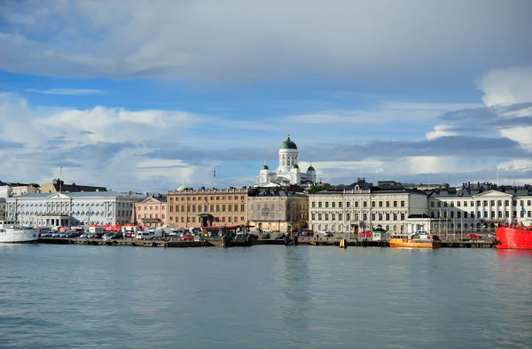 Helsinki vista con cattedrale — Foto Stock