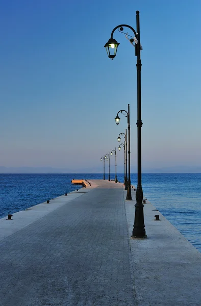 stock image Pier with lanterns