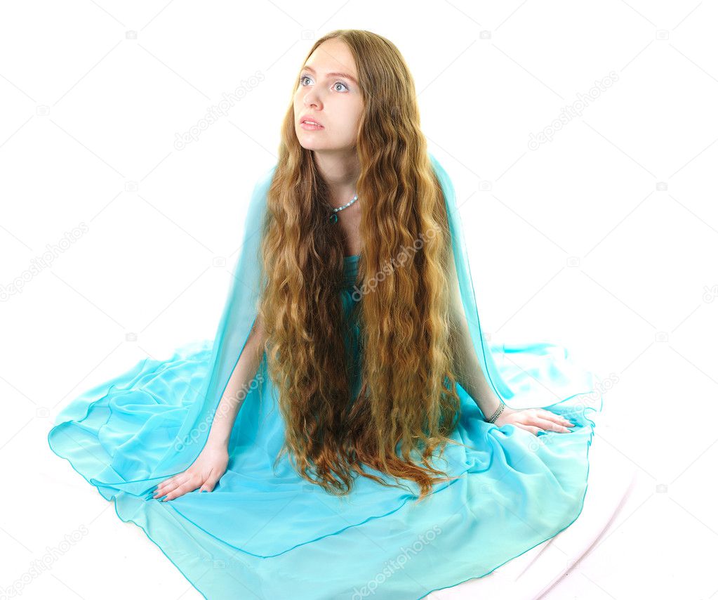 Beautiful long-haired girl
