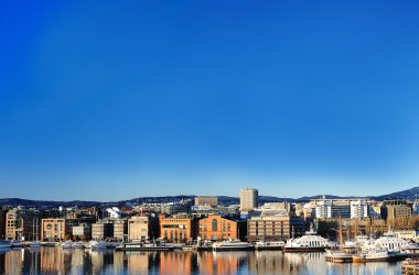 View of Oslo city clipart