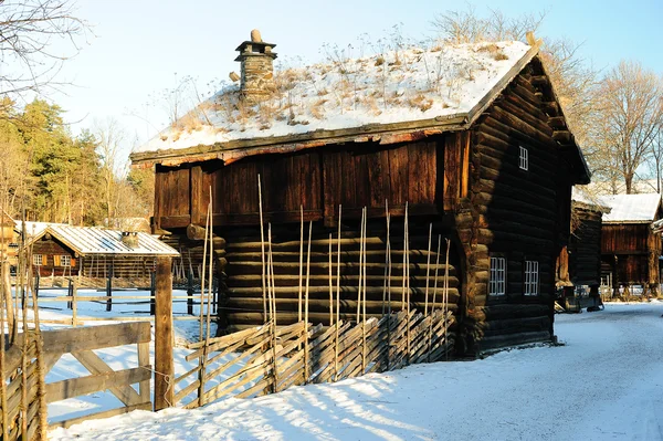 Old Norwegian huts — Stock Photo, Image