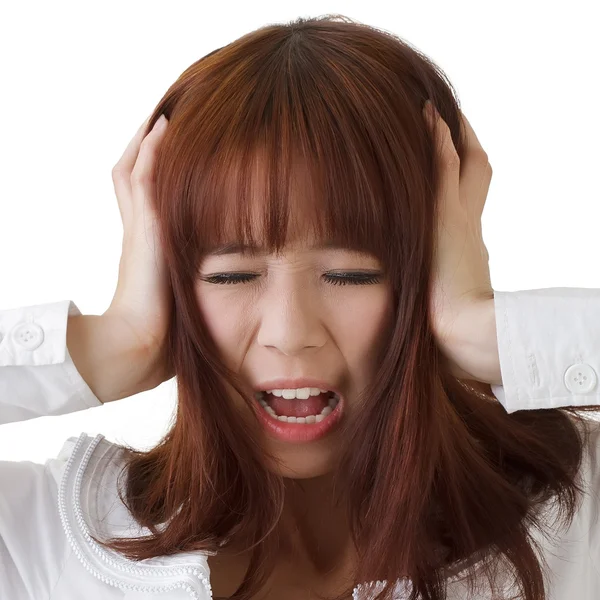 Asian business woman under stress — Stock Photo, Image