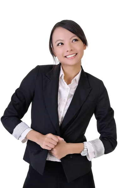 Glücklich lächelnde Geschäftsfrau — Stockfoto
