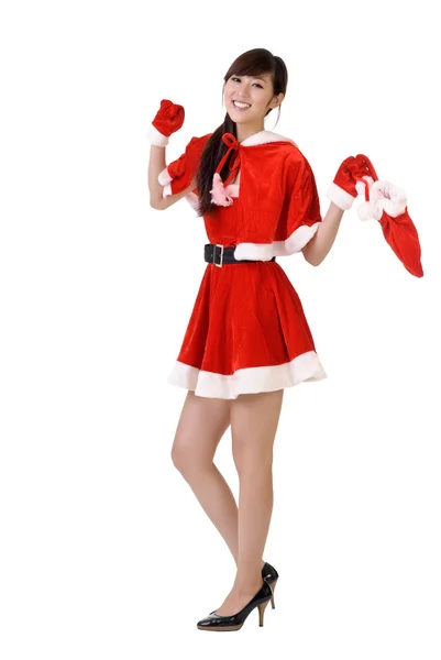 Cheerful Christmas woman — Stock Photo, Image