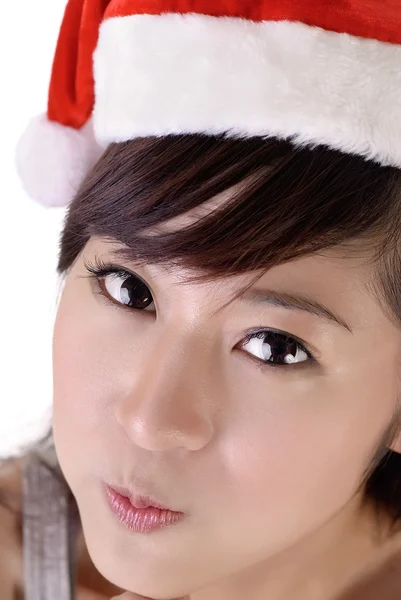 Niedliche Weihnachtsfrau — Stockfoto
