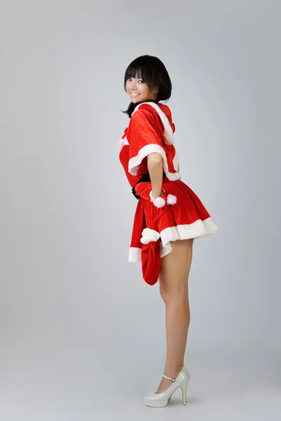 Sexy Weihnachtsmädchen — Stockfoto