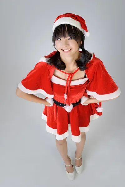Boldog mosolygó karácsonyi lány — Stock Fotó