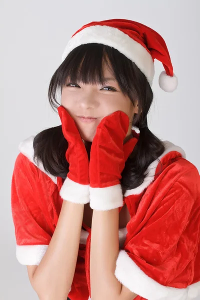 Bedårande christmas flicka — Stockfoto