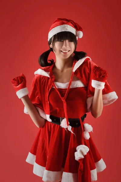 Christmas girl dancing — Stock Photo, Image