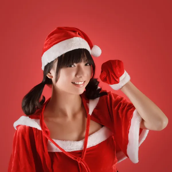 Édes karácsonyi lány — Stock Fotó