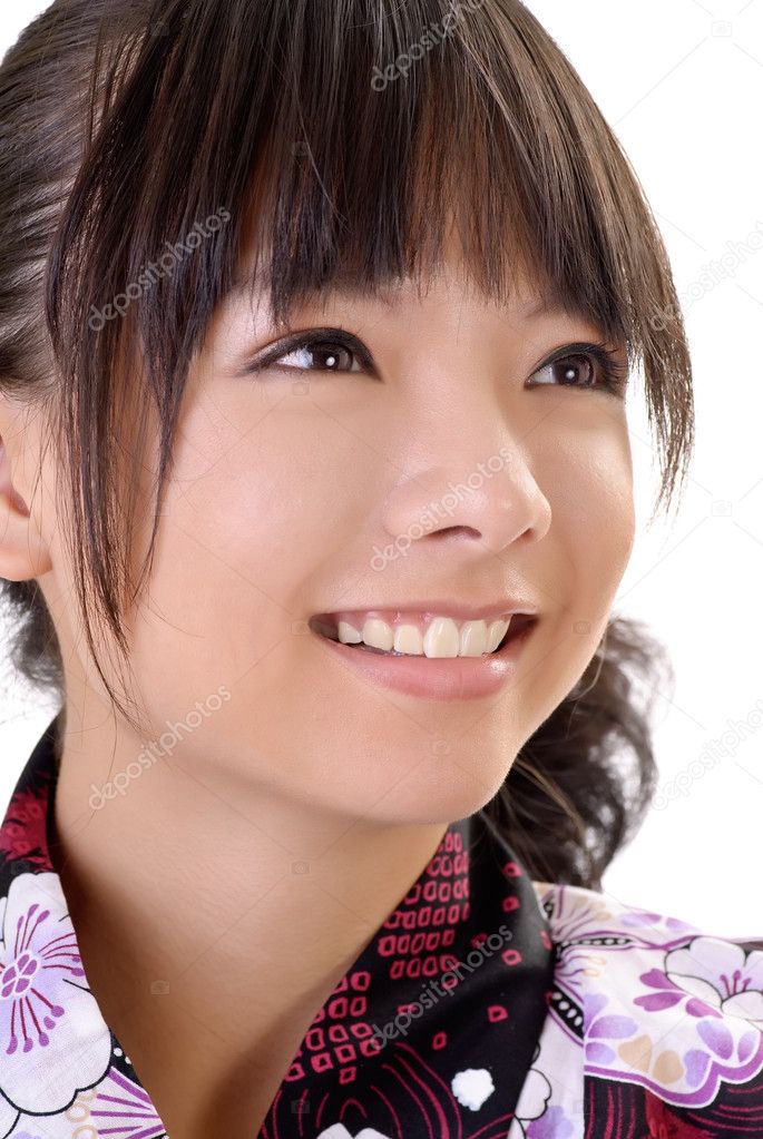 Smiling japanese girl Stock Photo by ©elwynn 4090243