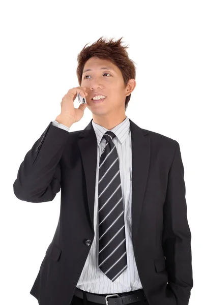 Νέος επιχειρηματίας που μιλάει στο τηλέφωνο — Φωτογραφία Αρχείου