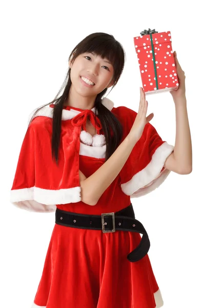 Zadowolony Boże Narodzenie dziewczyna — Zdjęcie stockowe