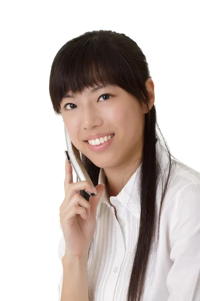 Gelukkig Glimlachende zakenvrouw — Stockfoto