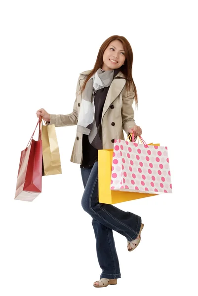 幸せショッピング女性 — ストック写真