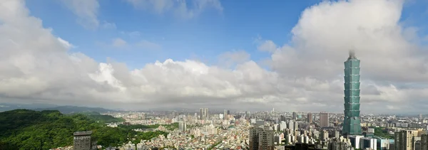 Panoramę miasta Tajpej — Zdjęcie stockowe