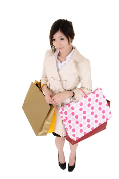 Zakupy kobieta biznesu — Zdjęcie stockowe
