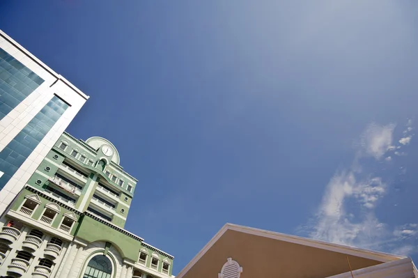 Panoráma Města Byt Staveb Proti Modré Obloze Penangu Malajsie Asie — Stock fotografie