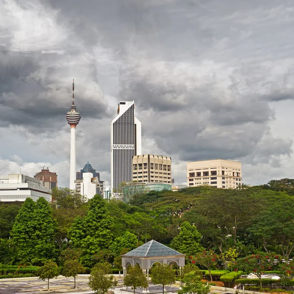 Monumento Cidade Famosa Torre Arranha Céus Kuala Lumpur Malásia Ásia — Fotografia de Stock