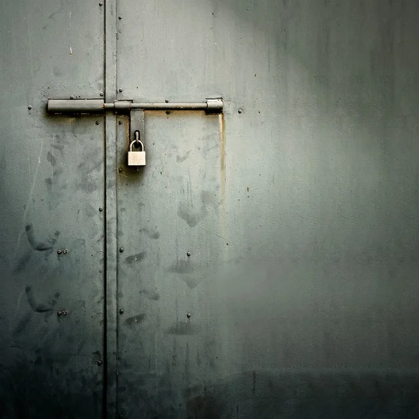 Closeup Metal Door Lock Grungy Style Good Texture — Stock Photo, Image