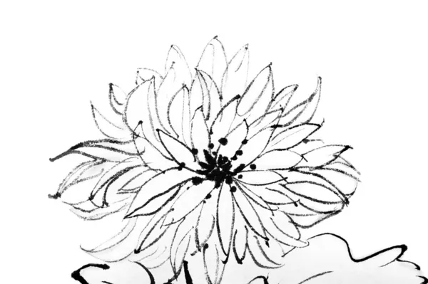 Chiński obraz kwiatu — Zdjęcie stockowe