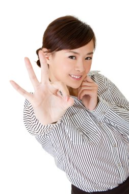 Cute Asian business woman clipart