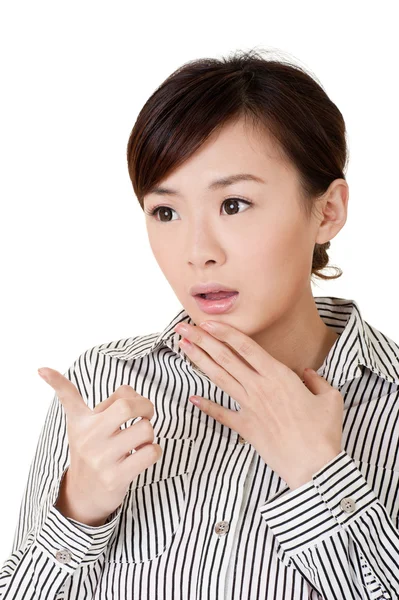 Surprised young business woman — Stock Photo, Image