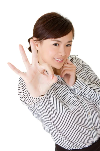 Cute Asian business woman — Stock Photo, Image
