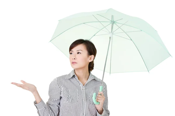 비즈니스 여자 들고 우산 — 스톡 사진