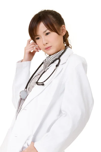 Confused Asian doctor — Stock Photo, Image